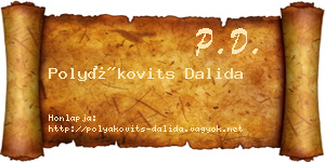 Polyákovits Dalida névjegykártya